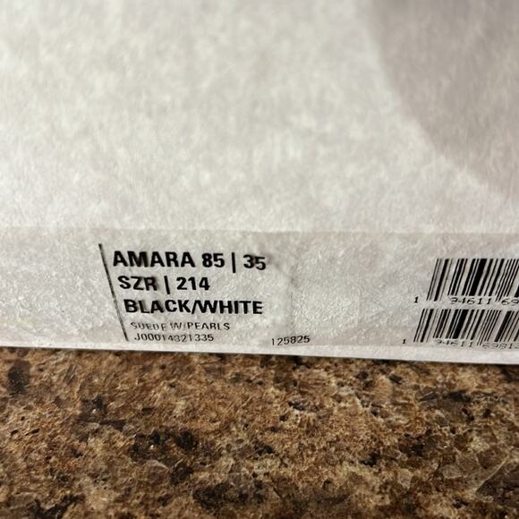 Jimmy Choo Amara 85mm Pearl Straps Suede Block Heels Mules NEW EU 35 US 5 - Picture 14 of 14